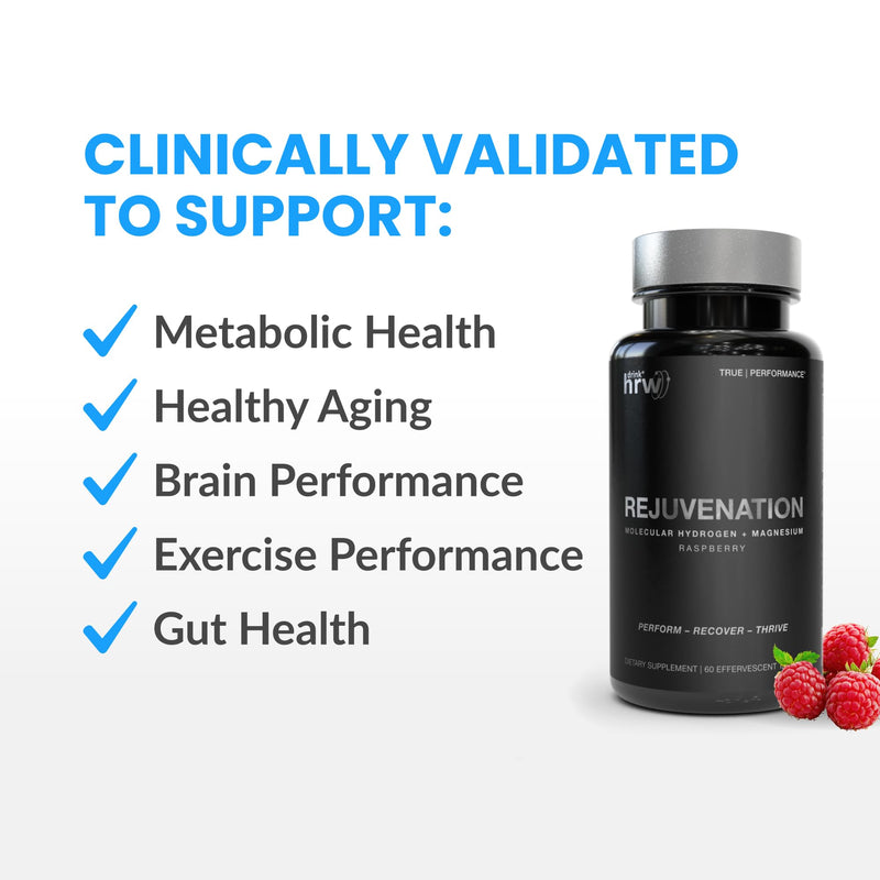 [Australia] - DRINK HRW Rejuvenation Molecular Hydrogen Water Tablets: 12 ppm H2 - Hydrogen & Magnesium Supplement, Supports Energy Production, Recovery, Cognitive Health. Informed Sport Certified (Raspberry 30ct) Raspberry 30 Count (Pack of 1) 