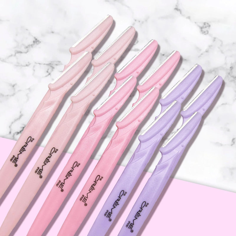 [Australia] - The Crème Shop Flawless Finish Precision Razors | Dermaplaning Tool for Face | Face Razors for Women | Stocking Stuffers for Women (Pack of 12) 