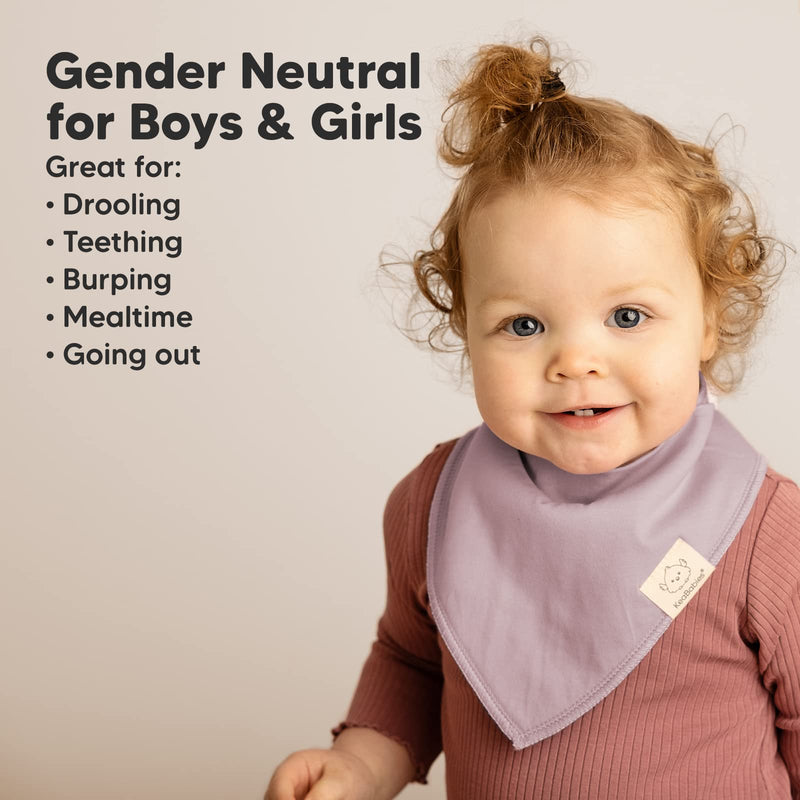 [Australia] - 8-Pack Organic Baby Bandana Drool Bibs for Girls - Super Absorbent Baby Bibs for Baby Girls, Baby Boys, Soft Cotton Bandana Bibs, Baby Drool Bib, Teething Bibs for Infant, Toddler(Muted Pastel) Muted Pastel 
