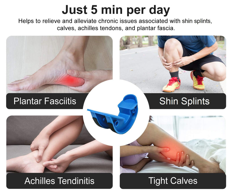 [Australia] - Lumia Wellness Foot Rocker with Massage Ball - Calf Stretcher for Plantar Fasciitis, Achilles Tendonitis, Shin Splints, Heel, Feet Pain Relief - Ankle Wedge Stretches Strained Leg Muscle 