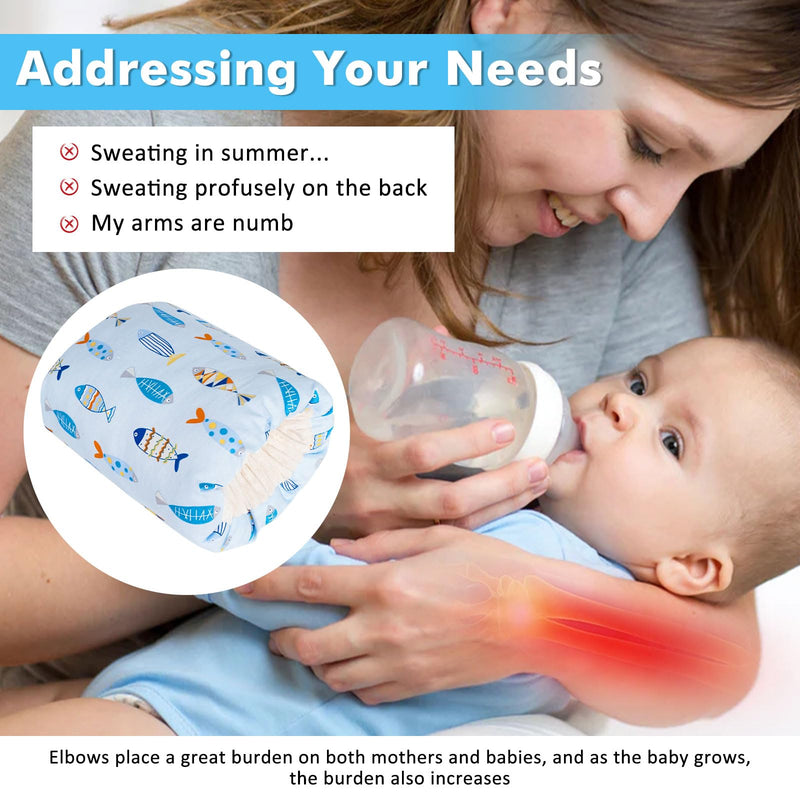 [Australia] - 1Pc Baby Nursing Arm Breastfeeding Pillow Soft Cotton Bottle Feeding Pillows for Newborn (Colorful Fish) Little Bear 