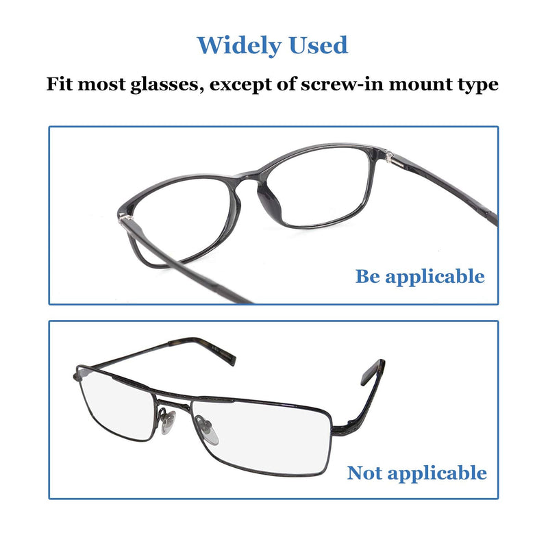 [Australia] - Eyeglass Nose Pads, Soft Silicone Adhesive Air Chamber Glasses Nose Pads, 3.5mm Heighten Nose Pads for Plastic Frames, 12 Pairs (Clear) Clear 