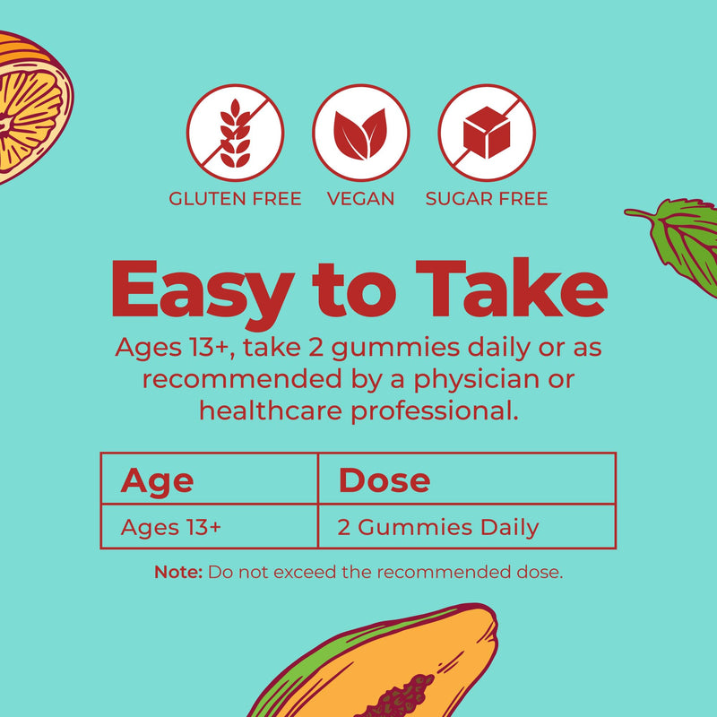 MaryRuth's Teen Multivitamin Gummies, Vegan, Sugar Free, Non-GMO, 60 Count | Supports immune, vision, skin, and tissue health with essential vitamins and minerals