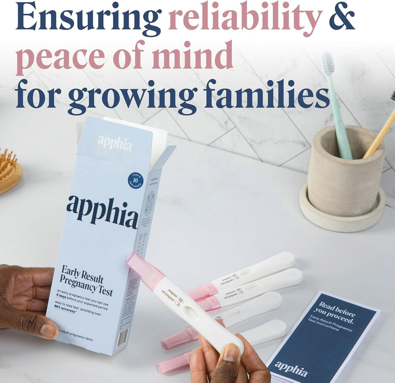 [Australia] - Apphia Early Detection Pregnancy Test (10 Pack) | Midstream Pregnancy Test | hCG Test Strips | Get Results 6 Days Sooner – Made in The USA 