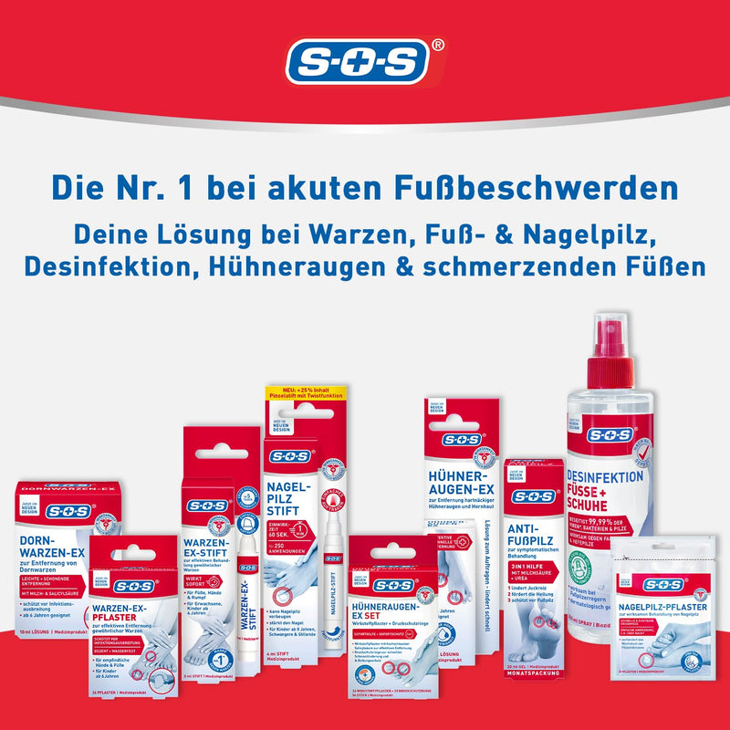 [Australia] - SOS Corn Ex Set, corn plasters for immediate pressure relief, corn remover with salicylic acid, quick pain relief and protection against friction, 1 x 54 pieces pack of 1 