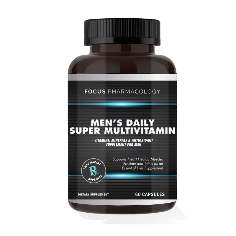 Men's Daily Super Multi-Vitamin for Men - 60 Ct Blend of Vitamins, Minerals, Plus Herbs for Prostate Health and General Energy/Focus 1 Count (Pack of 60) Men's Super Vitamin