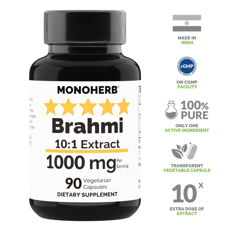 [Australia] - Brahmi Extract 1000 mg - 90 Vegetarian Capsules 
