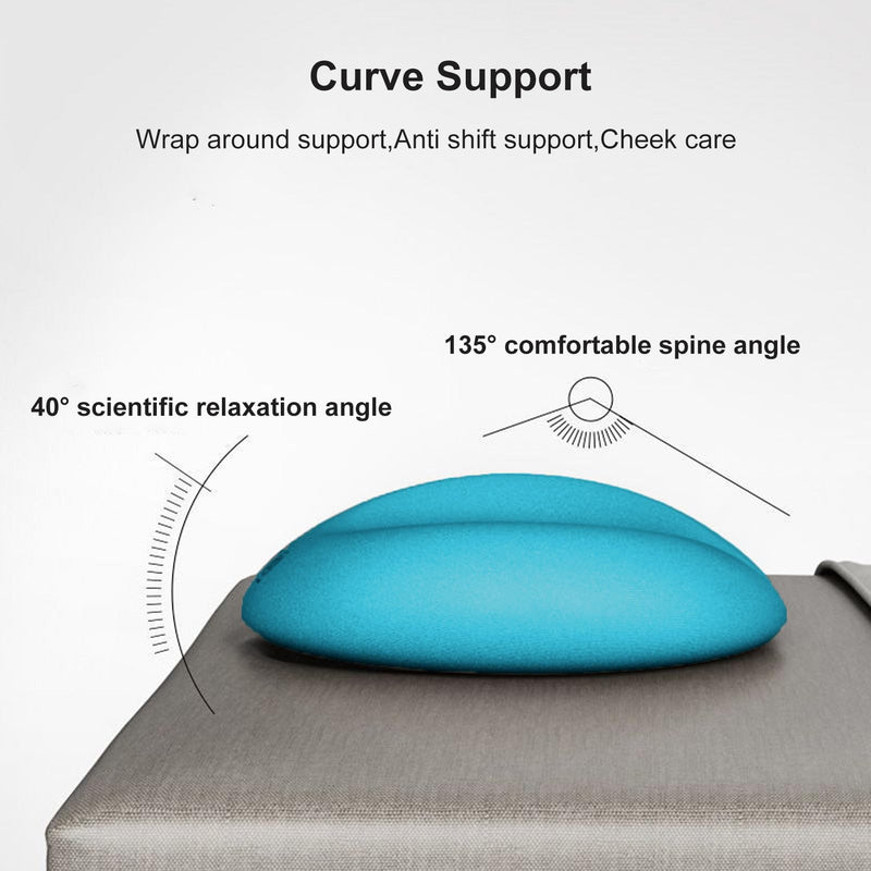 Ymiko Massage Pillow, Soft Neck Head and Back Support After Surgery Face Down Prone Cushion Bed Headrest Pillow for Sleeping Contoured Home Massage Headrest (Green) Green