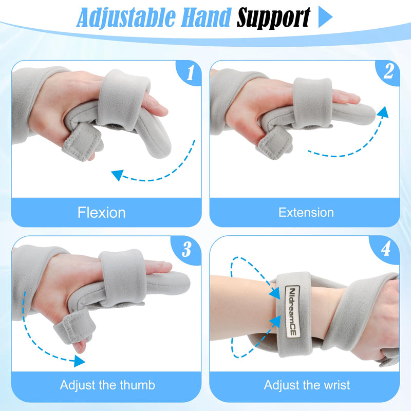 Resting Hand Splints for Straightening Fingers,Carpal Tunnel Wrist Brace Night Immobilizer With Finger Separators for Stroke Rehabilitation,Muscle Atrophy, Dupuytren's Contractures (L) Left