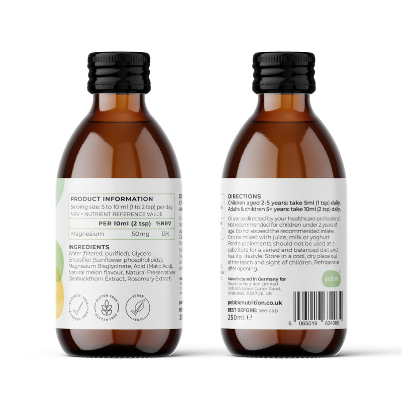 Simply Magnesium Liposomal - Highly absorbable Liquid Magnesium Glycinate Supplement, Natural Flavour, for Kids and Adults, 250ml (Honeydew Melon) Honeydew Melon