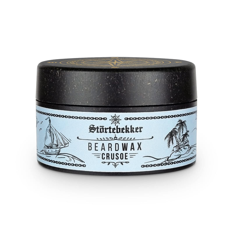 [Australia] - Störtebekker® Premium Beard Wax cares for the beard and shapes it - 50ml jar 100% compostable - men's beard wax with a pleasant scent - beard balm/beard wax - beard care - Made in Germany 