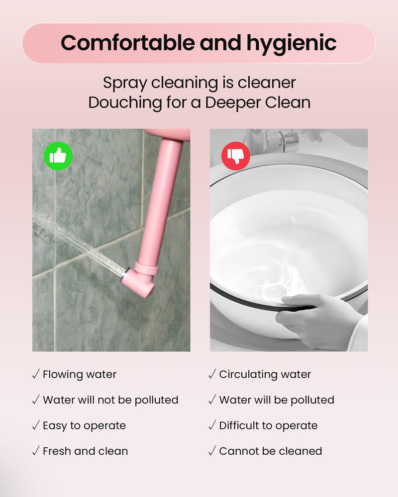 [Australia] - Portable Bidet for Postpartum/Perineal Care,Manual Handheld Peri Bottle for Feminine Hygiene & Travel, 380ml Leakproof,BPA-Free Sprayer for Men/Women/Baby (Pink, General) Pink 
