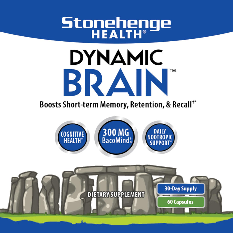 [Australia] - Stonehenge Health Dynamic Brain Supplement ‚Äì New Formula with BacoMind for Memory Acquisition, Retention, & Recall with 40 Unique Nootropic: Choline, Phosphatidylserine, and Huperzine A 
