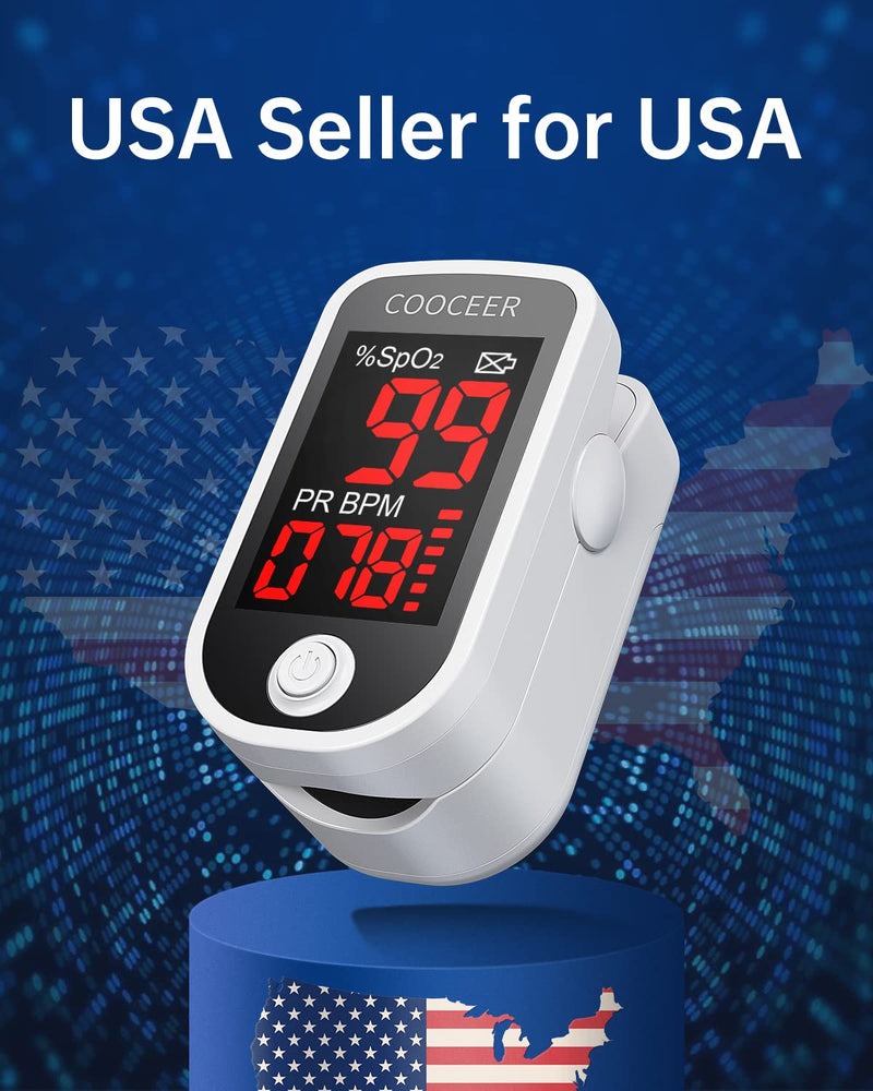 Pulse Oximeter Fingertip for Home Use: FSA Eligible Oxygen Monitor - Enhanced Spo2 Blood Oxygen Monitor with Bold Dual Direction Readings - Wide Applicable o2 pulse oximeter finger for ages 3-80