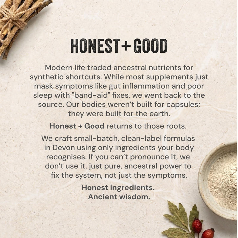 Honest + Good Chicken & Vegetable Bone Broth Powder - 300 g | 1 Month Supply | UK Made Gold Award Winner | Made With Free Range Chicken | Type II Collagen & Protein Promote Hair Skin Nail & Gut Health