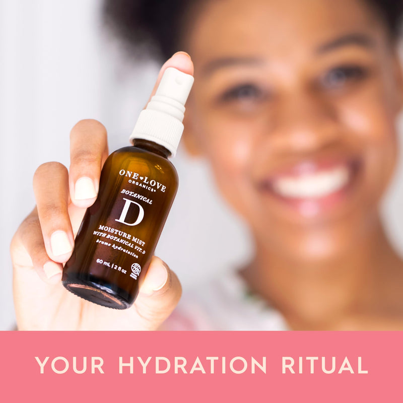 One Love Organics Botanical D Moisture Mist – Hydrating Face Mist & Toner with Vitamin D, Certified Organic & Cruelty Free 2 oz