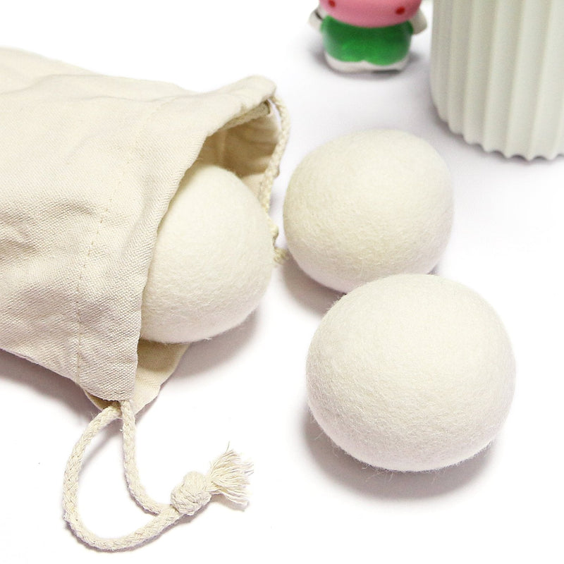 [Australia] - 6 Pack All Natural Organic Wool Dryer Balls XL Size - Reusable Chemical Free Natural Fabric Softener, Anti Static, Reduces Clothing Wrinkles and Saves Drying Time 6 