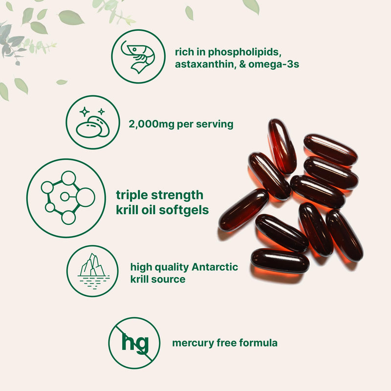 [Australia] - Micro Ingredients Antarctic Krill Oil Supplement, 2,000mg Per Serving, 240 Softgels, Triple Strength, Rich in Omega-3s EPA, DHA & Natural Astaxanthin, Supports Immune System & Brain Health 