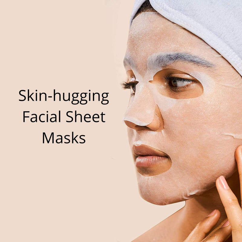 Rael Facial Masks Hydrating & Soothing Skincare Daily Beauty Essentials | Pomegranate, Fig & Citrus Fruit Extract Serum, Glowing Skin, Bamboo Sheets, Korean Skin Care, All Skin Type (Vitamin C, 5 Ct) Vitamin C