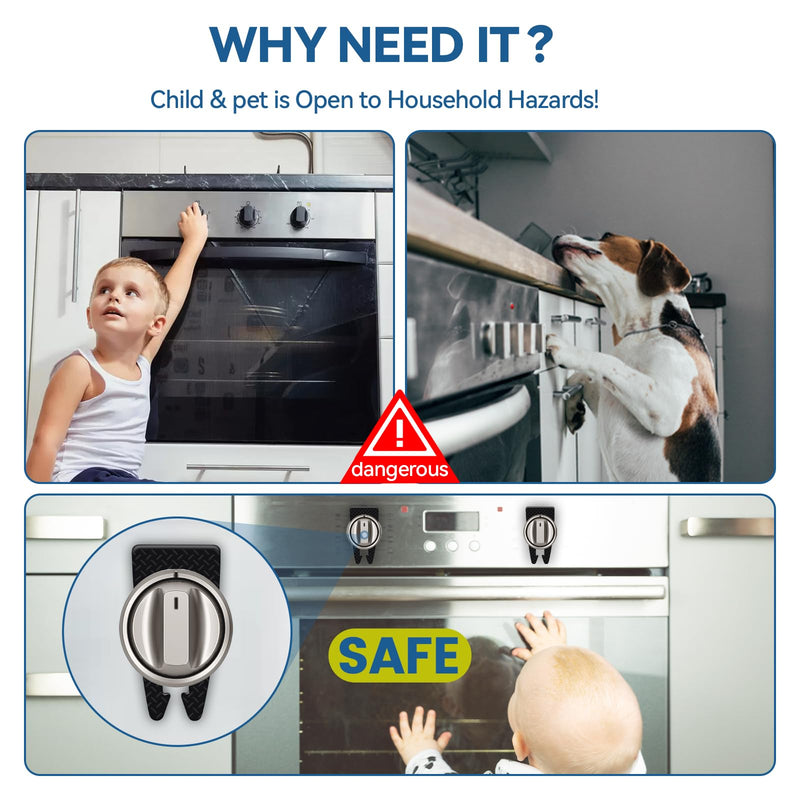 [Australia] - Stove Knob Safety Covers Baby Proof, Gas Stove Knob Covers for Child Safety, (5Pack) 