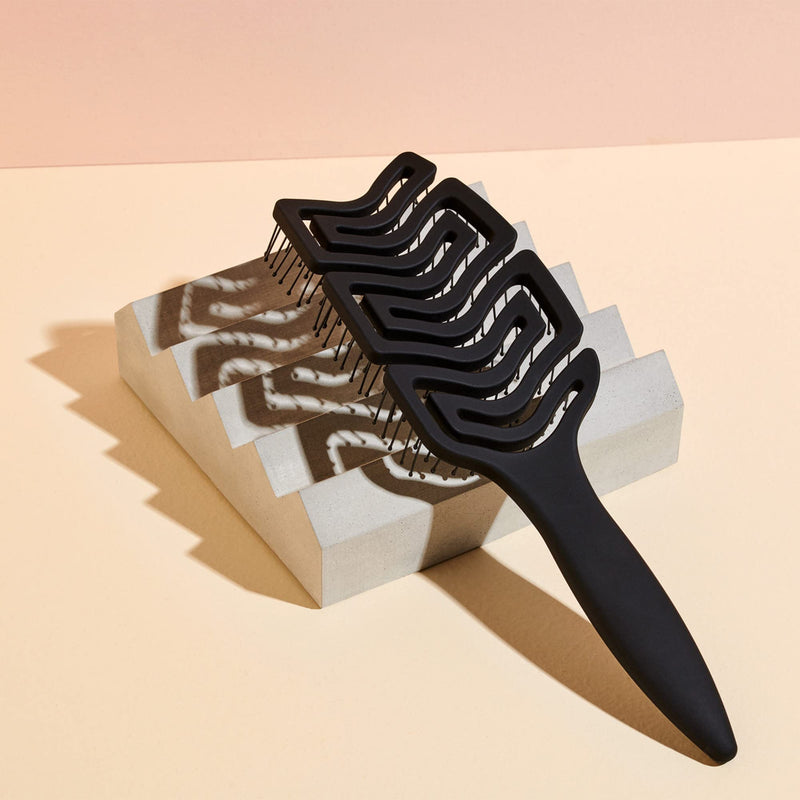 [Australia] - The Hair Edit Detangle & Massage Brush Wet & Dry Brush With Ergonomic Paddle, Non Slip Grip Scalp Massager with Soft Flexible Bristles, Anti-Breakage Hairbrush for Thick, Curly, Straight, Fine Hair 