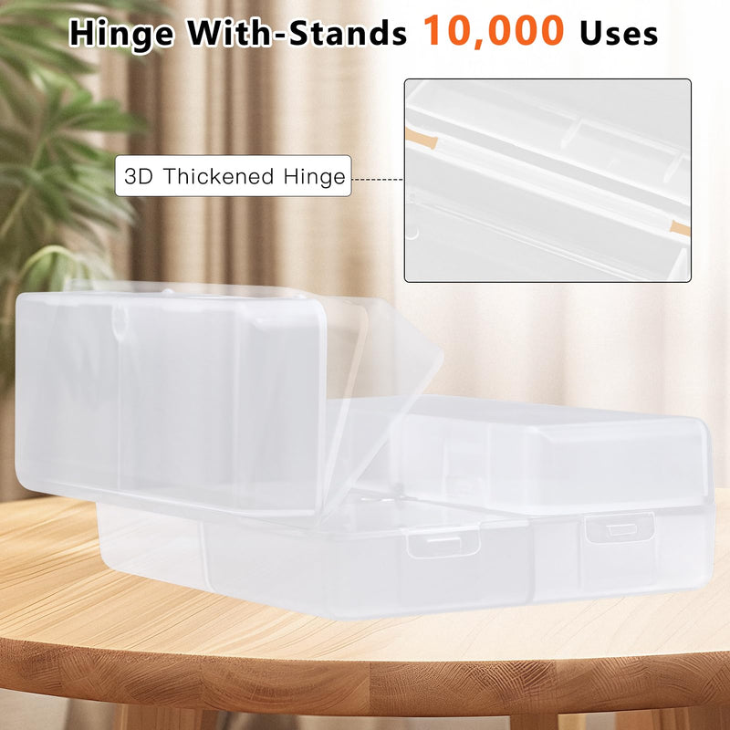 FYY Travel Pill Organizer, Pill Box Medicine Case-2pcs Clear | Easy to Use, Privacy Protection,Magnetic Foldable Pill Case for Purse or Pocket to Hold Vitamins,Supplements,Medication,2 Pcs Large (1 Piece), Small (1 Piece)