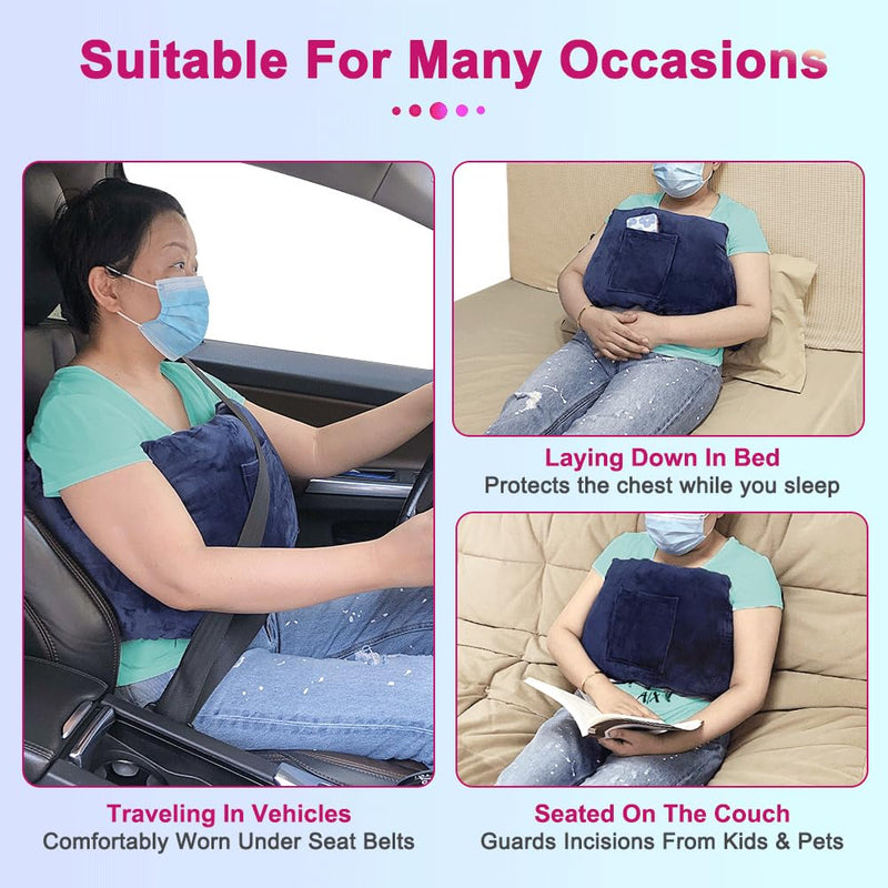 [Australia] - Hysterectomy Pillow Post Surgery Abdominal C Section Hysterectomy Recovery Must Haves Tummy Tuck Mastectomy Seatbelt Pillow Stomach Endometriosis Breast Reduction Augmentation Cancer Gift Purple Omnibearing 