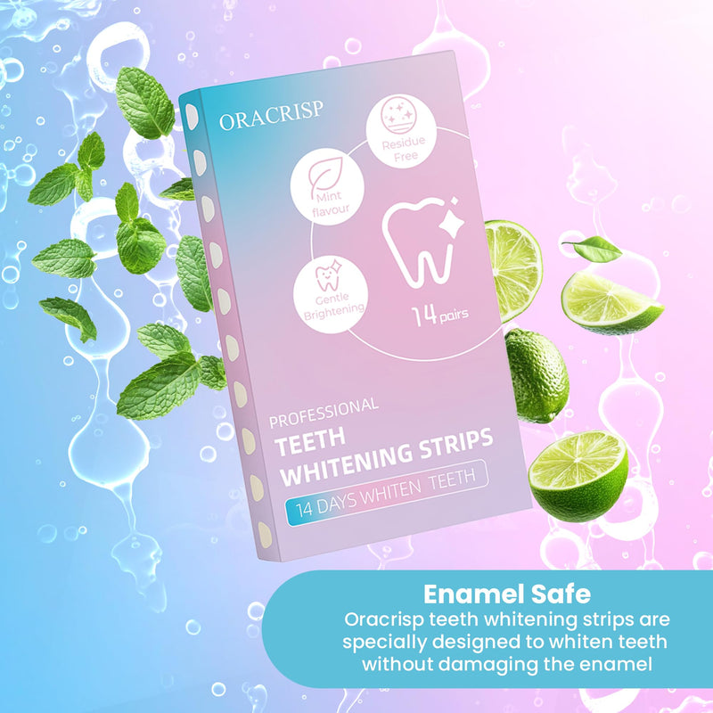 [Australia] - Teeth Whitening Strips 14 Treatments (28 Strips) - Deep Stains Removel - Enamel Safe Whitening Strips - Instant Teeth Whitening Strips 