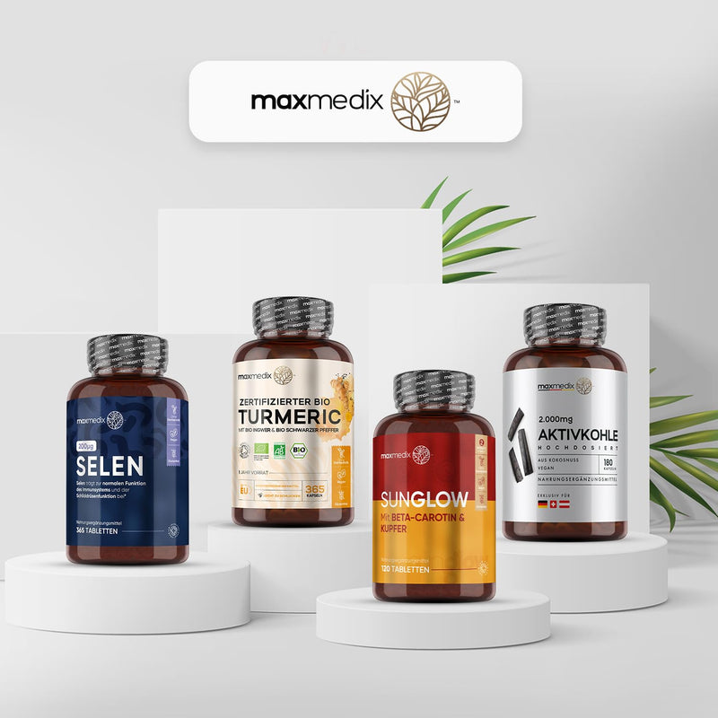[Australia] - Sunglow Beta Carotene Complex as a tanning accelerator - 120 tablets - Vegan alternative to tanning capsules - For skin pigmentation & oxidative stress with copper, zinc, iodine, vitamin A, B3 & B2 