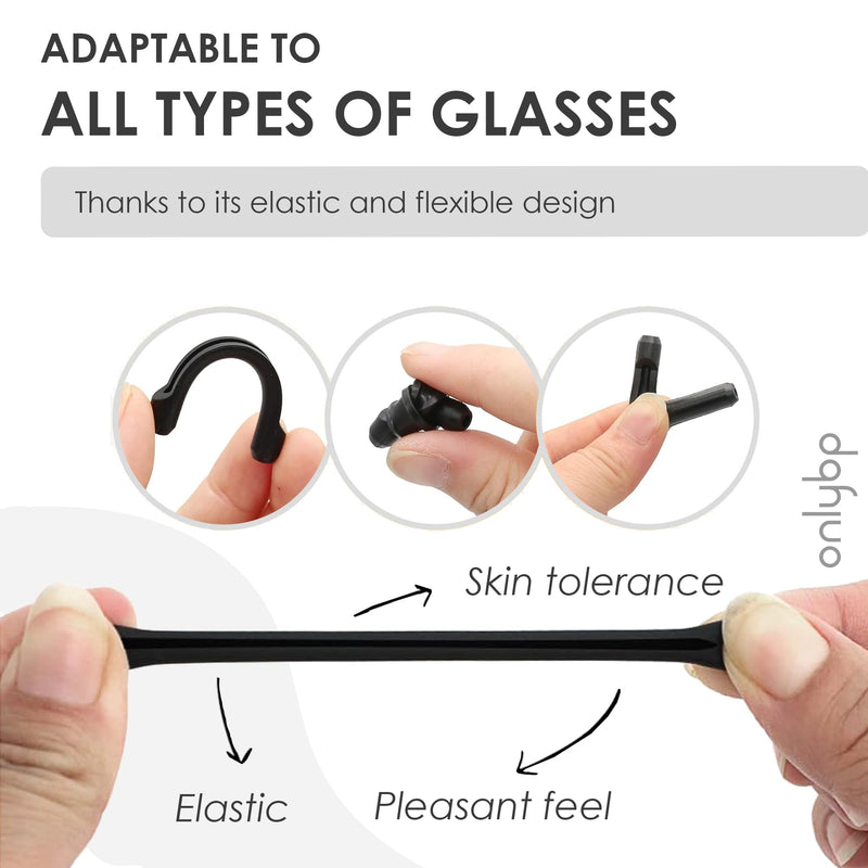 [Australia] - OnlyBP® 12x Silicone Glasses Ear Cushion - Eye Glasses Ear Grippers - Nose Pads for Glasses Anti Slip - Glasses Nose Grips Non Slip - Side Shields for Glasses - Eyeglass Nose Pads Anti Slip 