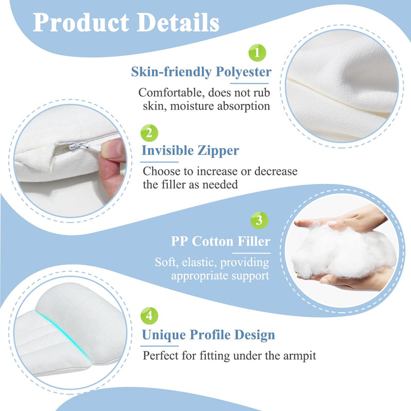 [Australia] - Lymphedema Axilla Pillow, Mastectomy Lumpectomy Pillows Post Surgery, Breast Surgery Recovery Pillow for Sleeping, Underarm Armpit Pillow for Pain Relief, Mastectomy Recovery Kit (2PCS) 2Pcs 