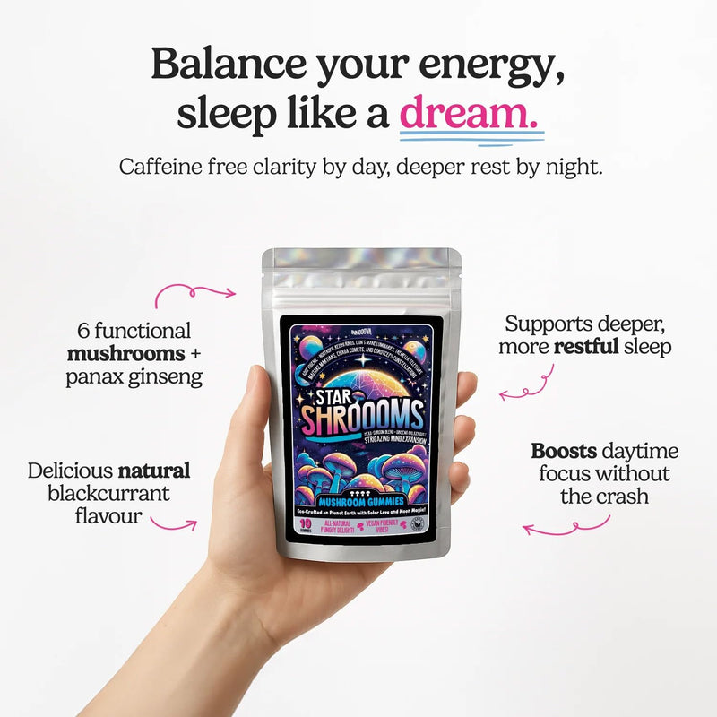 Mind, Body & Soul Bundle, Starshroooms, Kalma & Grooovy Greens. Multivitamin Gummies Mushroom, Greens & Ashwagandha. for Brain, Gut & Stress Support. Vegan 3 x 10 Trial Pack Gummies