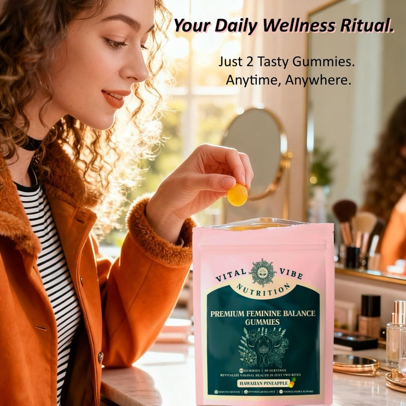 Women Probiotic Gummies for Intimate and Digestive Health - Vaginal Feminine Balance Gummies for Women of All Ages - Immune Support & PH Balance - Hawaiian Pineapple Flavor - Vegan 60pcs