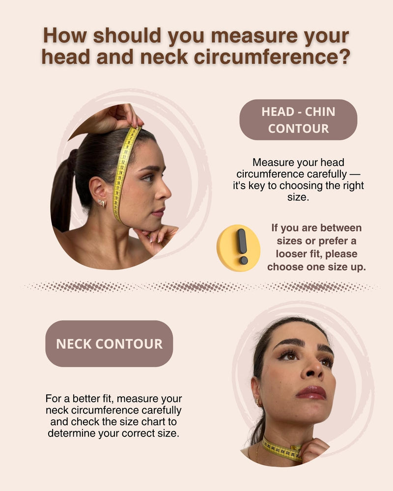 Shape Concept 301 Chin Strap Support Band Neck Bandage Face Chin High Compression Large Beige