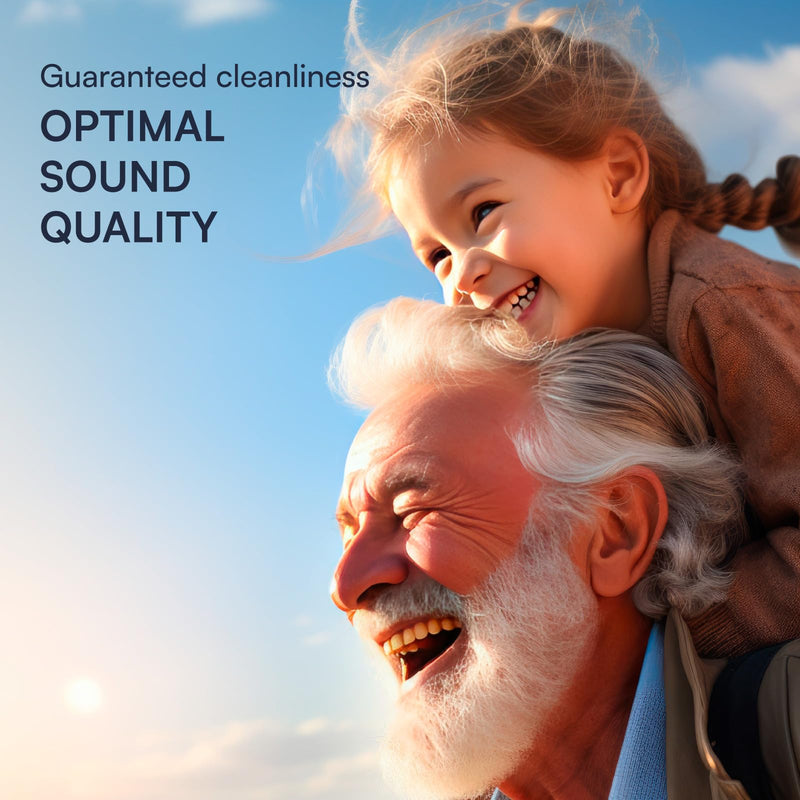 24 Earwax Filters for Hearing Aids Diameter 1.3mm CeruCare Wax Guard for Quick and Effective Cleaning Protects Hearing Aid from Moisture and Dust with Resealable Hard Case