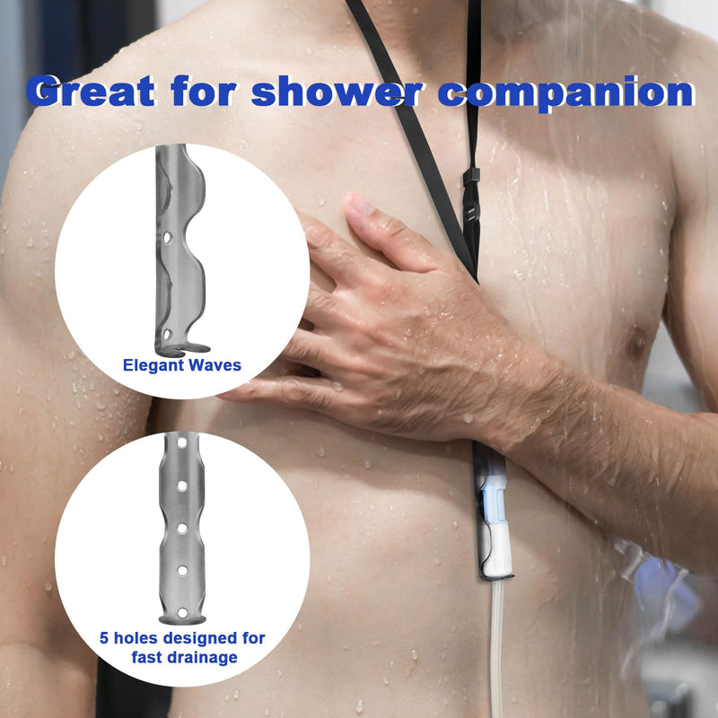 [Australia] - Peritoneal Dialysis Catheter Holder for Baxter with Adjustable PD Catheter Lanyards, Peritoneal Dialysis Accessories for Shower Protection & Easily Take Off (Black) Black 