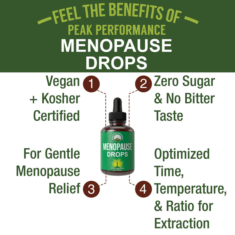 [Australia] - Menopause Supplements 7-In-1 Liquid Drops. 7 Herbal Ingredients for Hot Flashes Menopause Relief. Vegan, Zero Sugar Support for Women. Yam Root, Organic Dong Quai + Chaste Tree Berries, Black Cohosh 