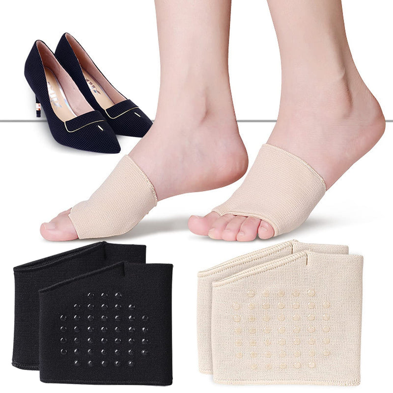 [Australia] - Metatarsal pads for women, 2 pairs of ball of foot pads, forefoot, ball of foot cushions for men, shoe pads, foot pads for pain relief with soft, breathable Lycra fabric (S) S 