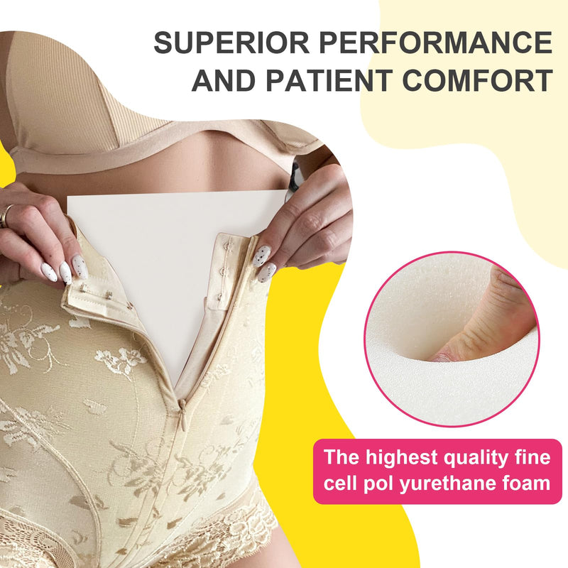 [Australia] - 5 Pack Lipo Foam Pads- Liposuction Surgery Foam Sheet for Recovery,Flattening Abdominal Compression Garments Lipo Foam and Board Lumbar Molder Backboard – Surgery Recovery Supplies White 