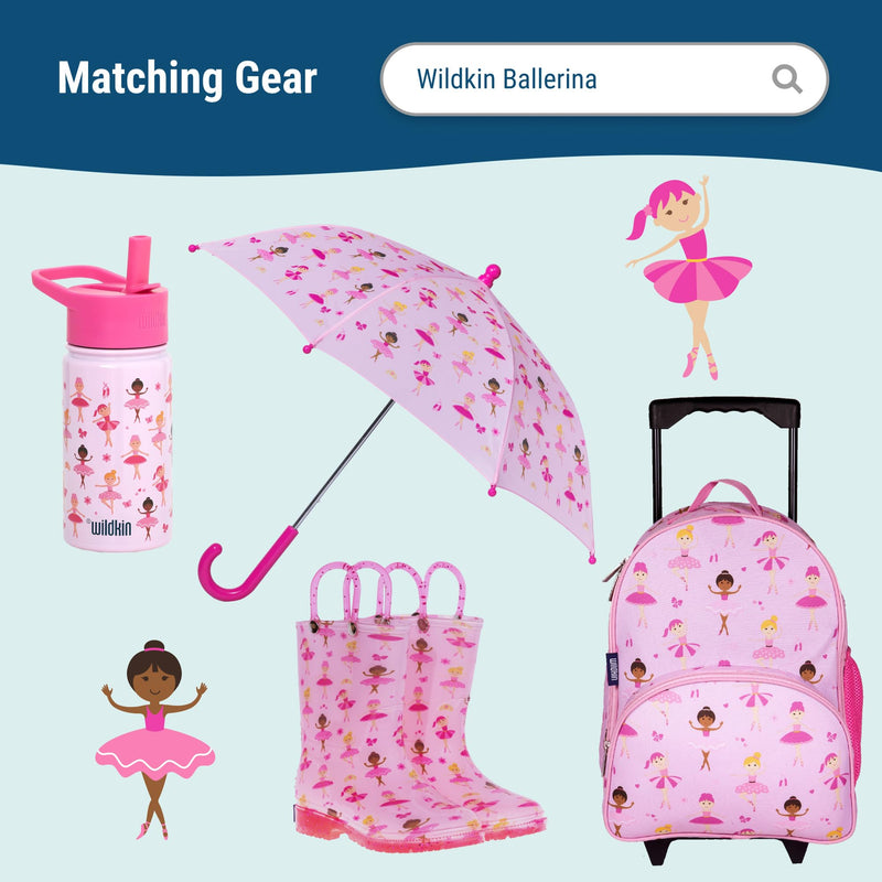 Wildkin Kids Overnighter Duffel Bag – Carry-On Travel Bag for School & Sleepovers, Lightweight, Durable, Boys & Girls Ages 4–15 – Ballerina