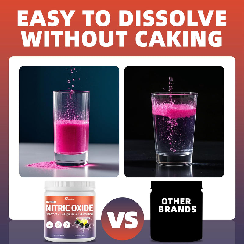 [Australia] - Nitric Oxide Supplement - Beet Root Powder with L-Citrulline & L-Arginine, Nitric Oxide Supplements for Men Women with Beetroot, Supports Energy, Heart Health, BlackBerry Lemon Flavor, 35-Day Supply 8.82 Ounce (Pack of 1) 