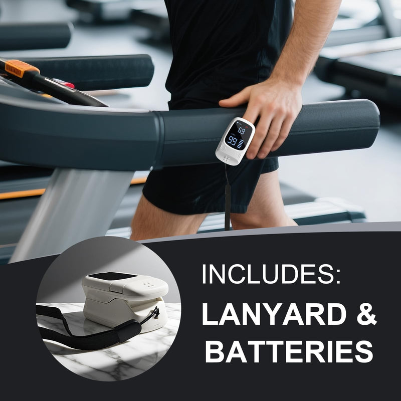 Fingertip Pulse Oximeter with Large LED Display, Accurate Spo2 & Heart Rate Monitor for Home Use, Sports, and Outdoor Activities