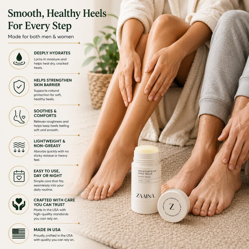 Heel Balm Stick for Dry Cracked Feet & Calluses – Foot Repair Cream for Cracked Heels, Moisturizing Foot Balm with Shea Butter, Tea Tree & Peppermint Oil – Softener for Feet, Elbows & Knees – 2.5 oz 1