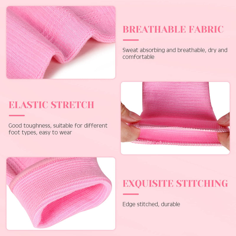 [Australia] - Haysandy 4 Pieces/ 2 Pair Kids Ankle Support Brace Elastic Kids Compression Socks Knitted Ankle Sleeve for Jogging Running Fitness (Pink,5-10 Years) 5-10 Years Pink 