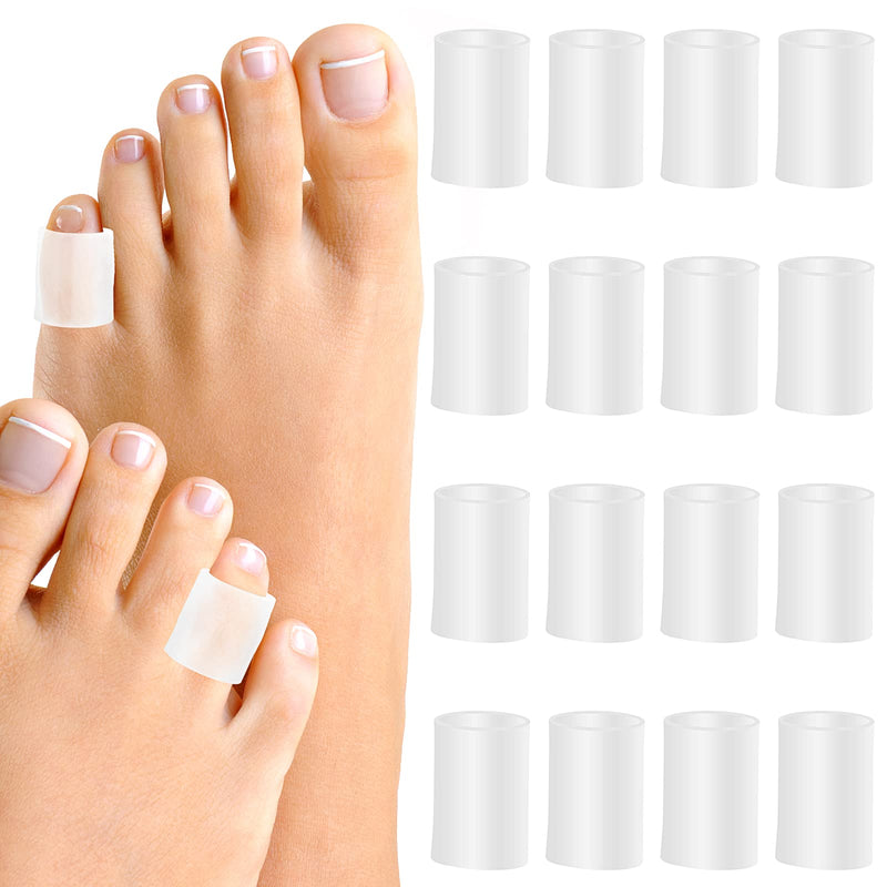 [Australia] - Pack of 16 toe protectors, toe caps, little toe, toe sleeves, protection, silicone toe pads, toe protection cap, silicone toe separators, toe separators, finger protection for toes 