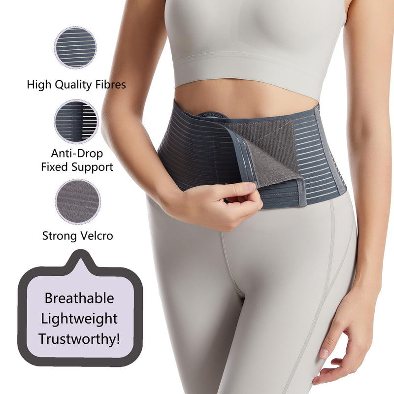 [Australia] - Umbilical Hernia Belt for Men and Women - Hernia Support for Men with 2 Compression Pad (inguinal, femoral, incisional) - Abdominal Binder Post Surgery and Postpartum （L/XL） L/XL 