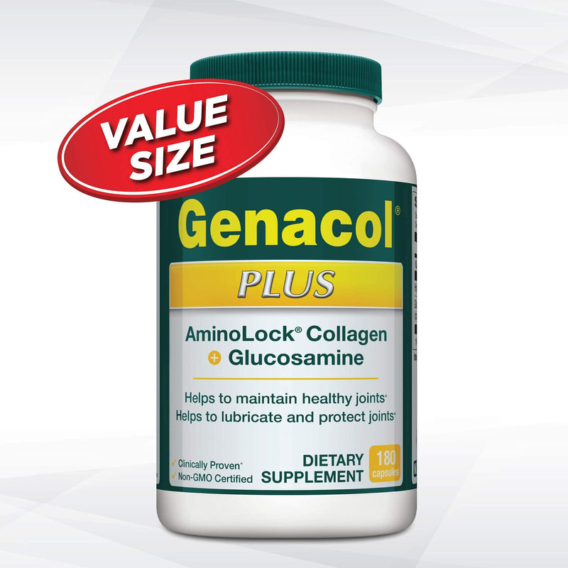 [Australia] - Genacol Glucosamine and Collagen Joint Supplement Glucosamina Colageno | Lubricates, Protects and Maintains Heathy Joints | Relieves Joint Discomfort Plus 180 Capsules 180 Count (Pack of 1) 