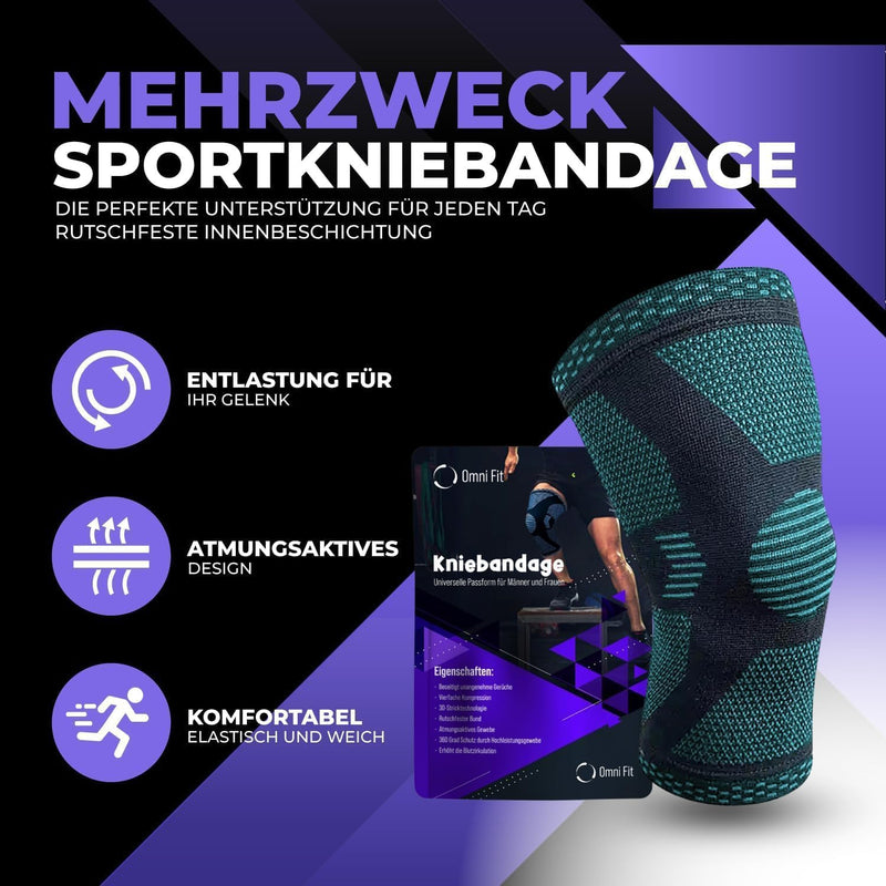 [Australia] - Omni Fit ® The new knee support (1 piece): Your second skin for pain-free movement and unsurpassed comfort! Maximum support without sweating - for a confident, active life. L Grey 