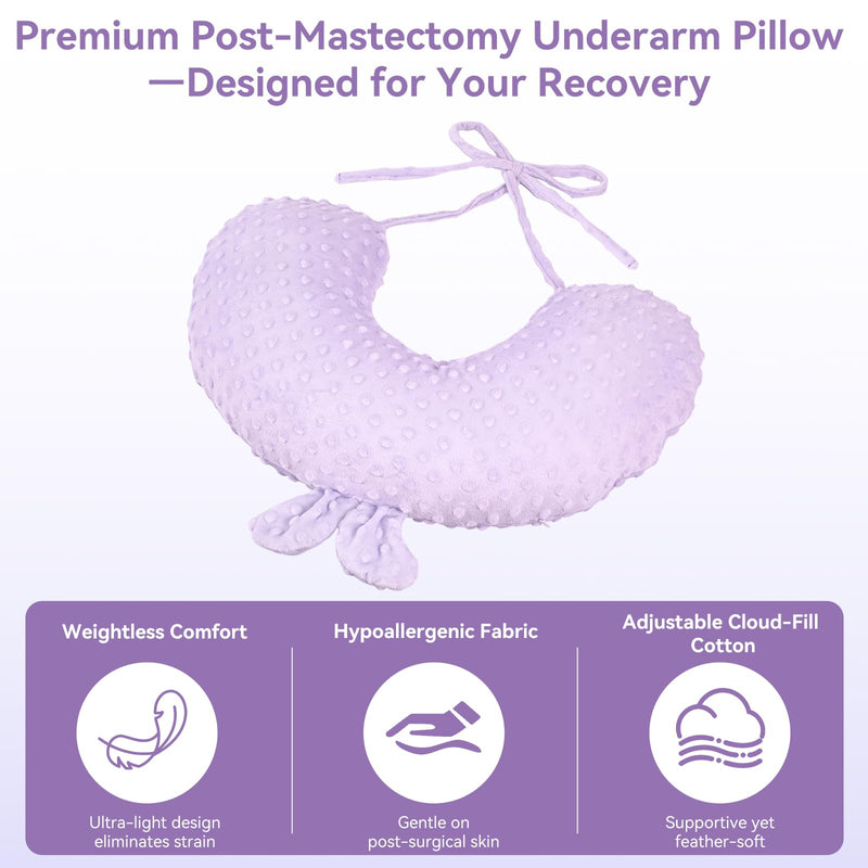 [Australia] - Post Mastectomy Pillow - Single-Sided Lightweight Post Surgery Pillow, Gentle Chest Protection for Sleep & Car Rides, Pillow for Mastectomy Recovery Support, Breast Pillow 