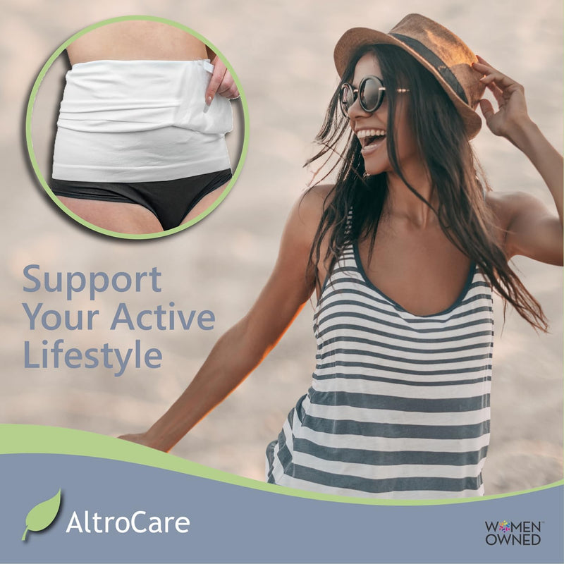 [Australia] - Stoma Support Garment. 2-Layer ostomy wrap with inner pocket to hold stoma bag. (M/L) Medium/Large 